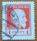 POLONIA-1927-''PRIMUL PRESEDINTE''-Serie 1val. -cat .Mi.=7e-stampilat'' -Vezi-Scan