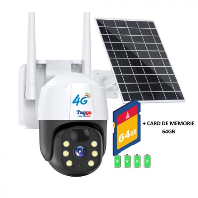 Camera de Supraveghere Solara 4G Cartela SIM 3 MP, Zoom 10X, Full HD 1080p, Panou Solar 9W Rezistenta La Apa IP 66, Card 64GB foto