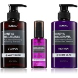 KUNDAL Honey &amp; Macadamia White Musk set pentru păr uscat și deteriorat