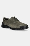 Camper pantofi de piele &icirc;ntoarsă Pix culoarea verde, K101076-003