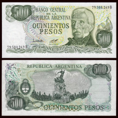 !!! ARGENTINA - 500 PESOS (1977-1982) - P 303 b 2 - UNC