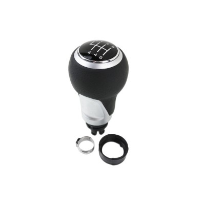 Bile de schimbator Emzone pentru Audi A3 8P A4 B8 A5 Q3 Q5 A6, 6 trepte, piele neagra foto