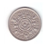 Moneda Anglia 2 shilling / 2 shillings 1957, stare buna, curata