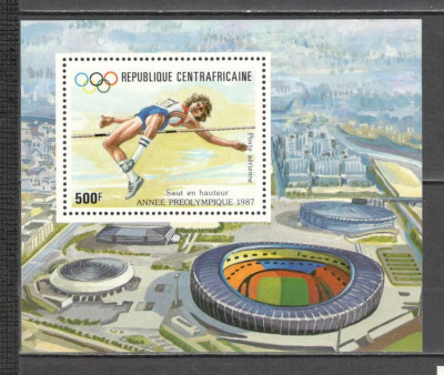 R.Centrafricana.1987 Olimpiada de vara SEUL-Bl. DC.88 foto