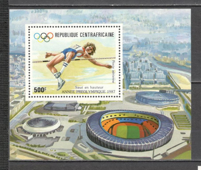 R.Centrafricana.1987 Olimpiada de vara SEUL-Bl. DC.88