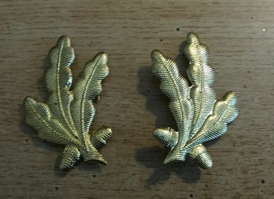 C7 2 - petlite militare - laur mare auriu - piesa de colectie foto