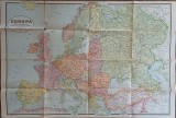 A3397N Europa, hartă &icirc;ntocmită și reprodusă de Institutul Cartografic Unirea din Brașov la scara 1:6.000.000, 1939