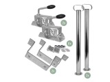 Picior Sprijin Remorca Carpoint, 2 buc, 48mm x 70cm, Metalic, cu Cleme Fixare - Stabilitate si Siguranta