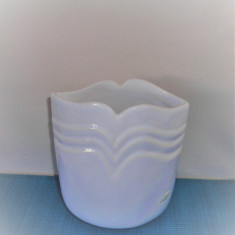 Vaza ceramica (gresie alba) emailata - design Lisa Larson, Suedia