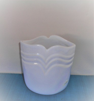 Vaza ceramica (gresie alba) emailata - design Lisa Larson, Suedia foto