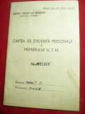 Cartea de Evidenta Personala a Membrului UTM 1954