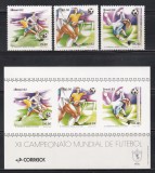 Brazilia 1982 - Cupa Mondială de fotbal - Spania, Serie + Colita NDT, MNH, Nestampilat