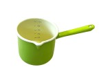 Ibric cilindric emailat 1L verde-crem Handy KitchenServ