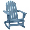 Scaun Balansoar Gradina Adirondack Albastru Lemn Brad Masiv 70x91.5x92cm, Max 110kg