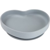 Canpol babies Heart farfurie cu ventuză Grey 1 buc