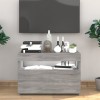 VidaXL Comodă TV cu lumini LED, gri sonoma, 60x35x40 cm