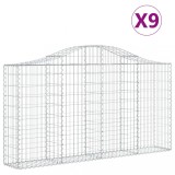 Cumpara ieftin Cosuri gabion arcuite 9 buc, 200x30x100/120 cm fier galvanizat