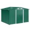 Casuta/magazie/sopron de gradina pentru depozitare unelte, cu structura baza inclusa, otel si PP, verde, 258x206x178 cm