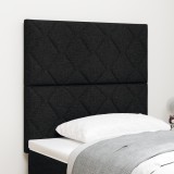 vidaXL Cap de pat LED cu design de blocuri de diamant negru, 100 cm, țesătură