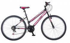 Bicicleta MTB Dame TEC Eros , culoare Negru/Roz Roata 26&amp;quot; Otel PB Cod:202623000308 foto