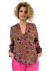Bluza cu flori,firma Emma&Gaia,made in Italy,noua,eticheta si factura,marime 44, Casual, Maneca 3/4