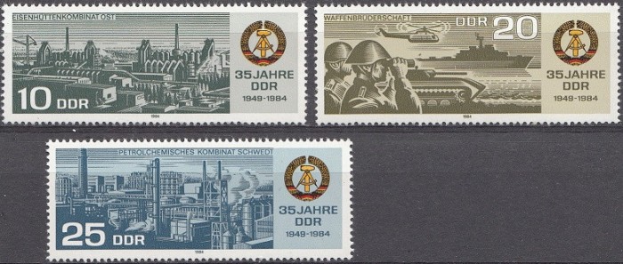 B0438 - Germania DDR 1984 - Aniversari 3v.neuzat,perfecta stare