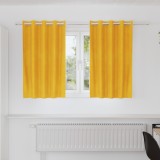 vidaXL Draperii opace cu ocheți, 2 buc., galben muștar, catifea
