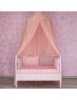 Baldachin de tavan din tulle si voal, peach roz