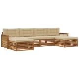 vidaXL Seturi de canapele cu pernă 6 pcs Lemn Solid de Acacia 3383691