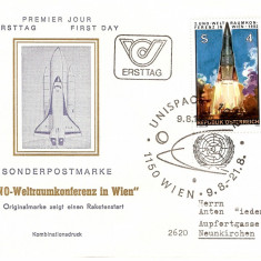 CONFERINTA AEROSPATIALA ONU AUSTRIA FDC 1982