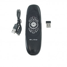 Telecomanda Smart iluminata cu functie de tastatura si mouse, Blow KS-3 11771, 2.4GHz, neagra