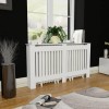 Mască de calorifer, dulap radiator, alb, 152 cm, MDF, vidaXL