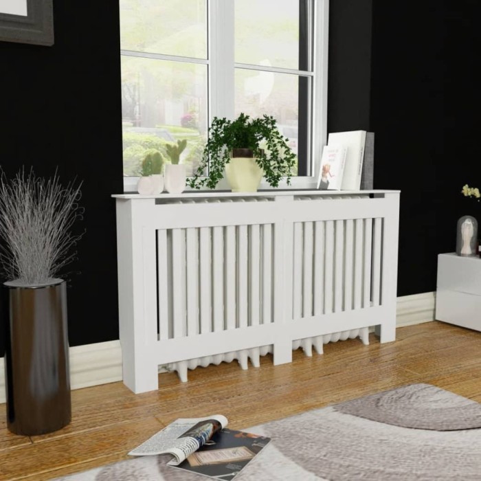 Masca de calorifer, dulap radiator, alb, 152 cm, mdf