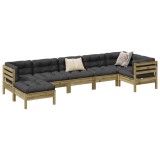 Gossi set canapele gradina cu perne, 7 piese, lemn de pin tratat
