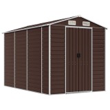 Cumpara ieftin Sopron de gradina, maro, 191x300x198 cm, otel galvanizat