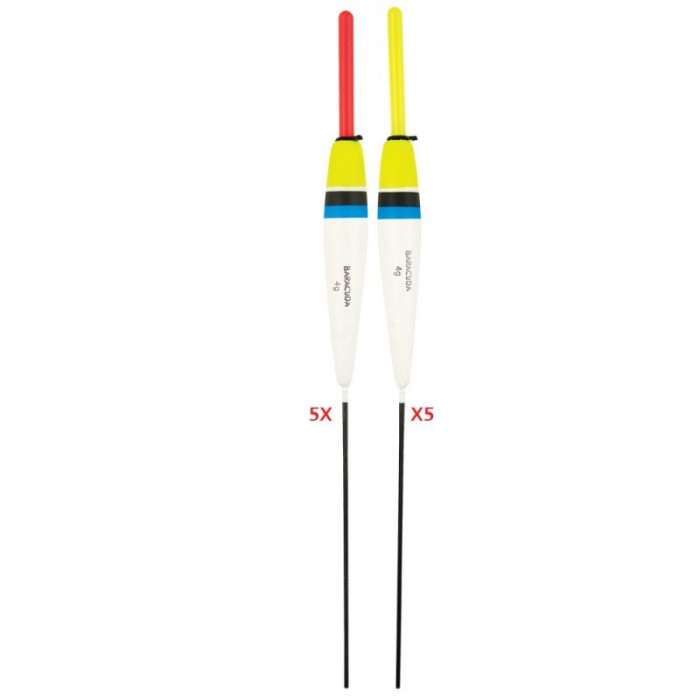 Set plute Baracuda NF05, 10 buc/set, flotabilitate 4 g