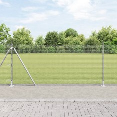 vidaXL Set de St&acirc;lpi Set de 2 Oțel galvanizat 10m x 1m Durabil
