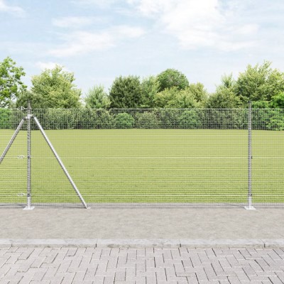vidaXL Set de St&amp;acirc;lpi Set de 2 Oțel galvanizat 10m x 1m Durabil foto