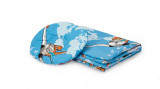 Set paturica + pernuta formarea capului bebelusului SomnArt, model Aviator Relax KipRoom