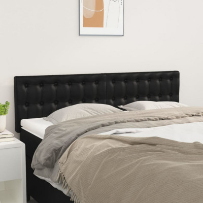 Tablii de pat, 2 buc., negru, 72x5x78/88 cm, piele ecologica GartenMobel Dekor foto