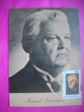 HOPCT 10414 BIS -MIHAIL SADOVEANU 1880-1961-SCRIITOR ROMAN -NECIRCULATA