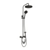 Coloana de Dus cu Bideu Leziter Rivo Negru, Otel Inox, Alama ABS