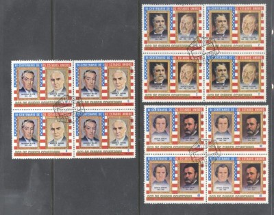 Eq. Guinea 1975 US presidents 3 values x 4 Mi.607 610 616 used TA.025 foto