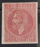 Romania 1872 - Eseu Carol l, 25 bani carmin