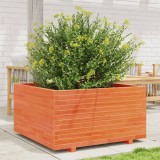 Cumpara ieftin Jardinieră grădină, maro ceruit, 90x90x49,5 cm, lemn masiv pin