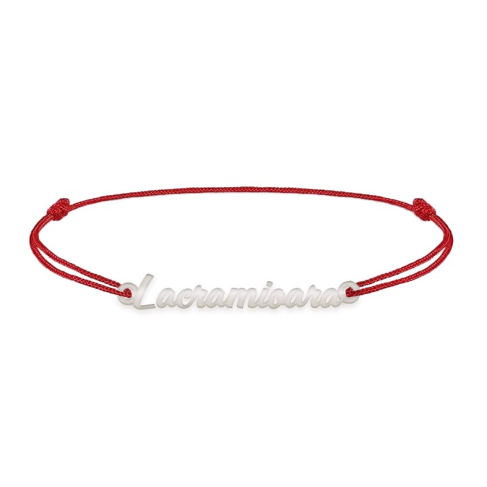 Nomine - Bratara snur personalizata cu nume din argint 925