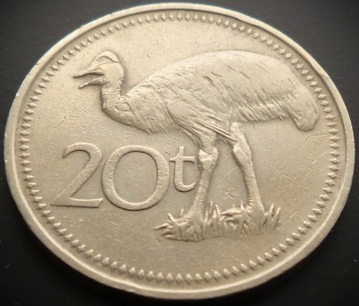 Moneda exotica 20 TOEA - PAPUA NOUA GUINEE, anul 1987 * cod 4784 foto