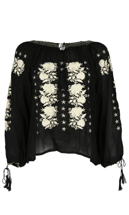 Bluza tip ie traditionala, dama, MLR184N, marime M, negru