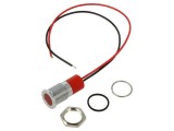 Lampă de control LED roşie, plată, &Oslash;14mm, IP67 - APEM