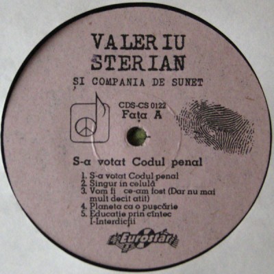 Valeriu Sterian si Compania de Sunet - S-a Votat Codul Penal (Vinyl) foto